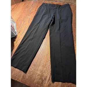 Boss Hugo Boss James Brown Men’s 35x30 Black Dress Pants Wool Blend Flat Front